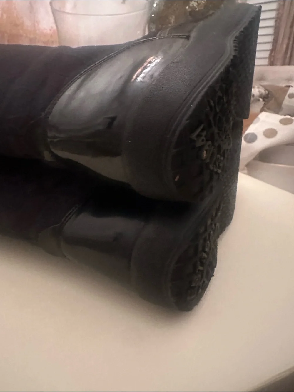 Slightly Worn Size 8 Women’s Black Quilted Lace-Up Winter Boots - Brand Coach